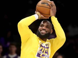 Ticket demand (and prices) soaring as LeBron James nears all-time scoring mark.
Courtside seats for a pair of tickets to the Lakers' next 2 home games are rising in anticipation of a historic NBA moment. LeBron James, Kareem Abdul-Jabbar. Lakers news 