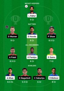 LKN vs DC dream11 team