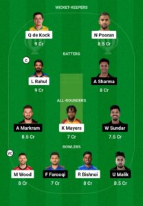 lkn vs srh dream11 team