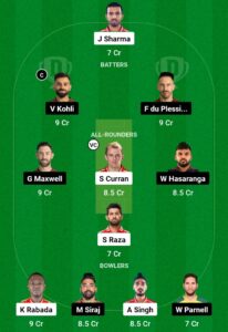 PBKS vs RCB Dream11 Prediction Today Match and Dream11 Team