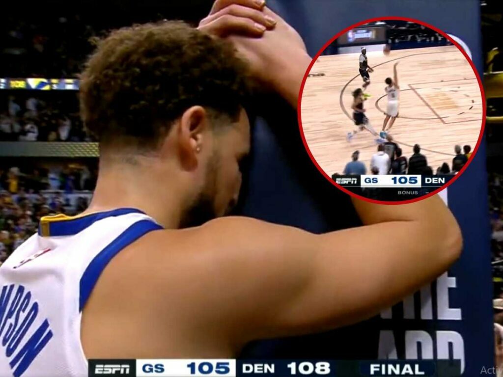 Klay Thompson's Unfortunate Miss Against Denver Nuggets Leaves 4X Champ Frustrated on the Court